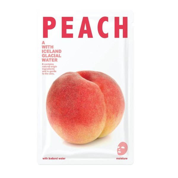 Mask A With Iceland Glacial Water nawilżająca maseczka w płacie Peach 20g Hot on Sale