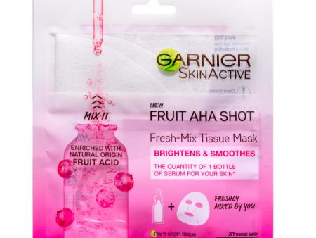 Fruit Aha Shot Fresh-Mix Tissue Mask intensywnie nawilżająca maska w płachcie z kwasem owocowym AHA 33g Supply