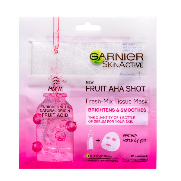 Fruit Aha Shot Fresh-Mix Tissue Mask intensywnie nawilżająca maska w płachcie z kwasem owocowym AHA 33g Supply