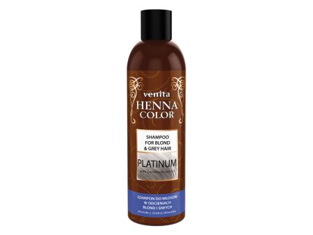 Henna Color Platinium szampon ziołowy do włosów w odcieniach blond i siwych 250ml Discount