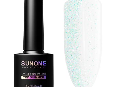 UV LED Gel Polish Top Shimmer top hybrydowy z drobinkami 5ml Online now