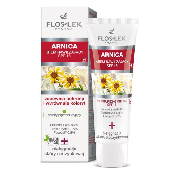 Arnica krem nawilżający SPF15 do skóry naczynkowej 50ml For Discount