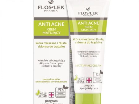 Anti Acne krem matujący skóra tłusta trądzikowa i mieszana 50ml Discount