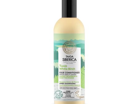 Taiga Siberica Tuva White Birch wegańska odżywka do włosów z białą brzozą Intensywne Odświeżenie i Pogrubienie Włosów 270ml For Discount