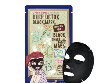 Deep Detox Black Sheet Mask głęboko detoksykująca maska w płachcie z pyłem wulkanicznym 30g Online Sale