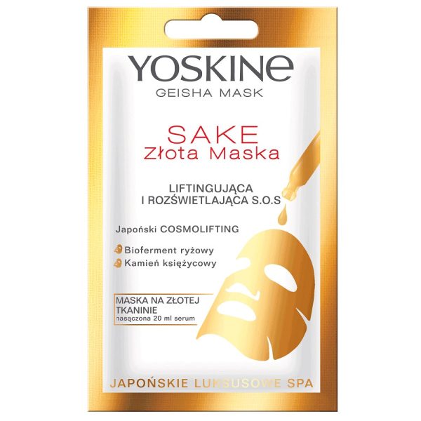 Geisha Mask Sake maska na złotej tkaninie liftingująca i rozświetlająca S.O.S 20ml Cheap