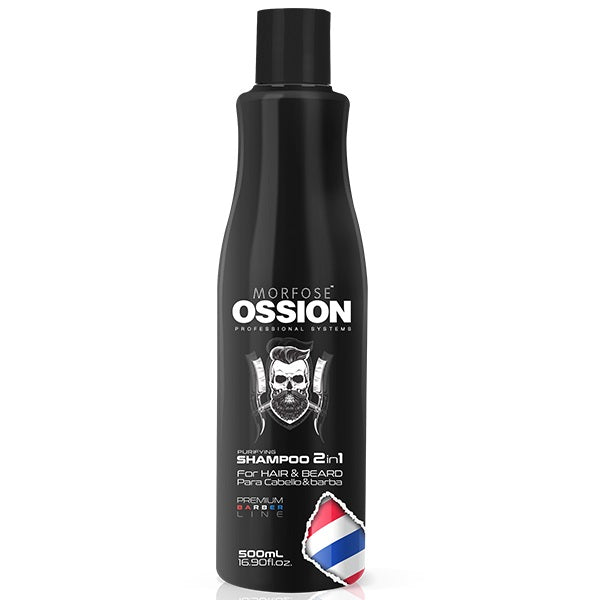 Ossion Premium Barber Purifying Shampoo 2in1 For Hair and Beard szampon 2w1 do włosów i brody 500ml For Cheap