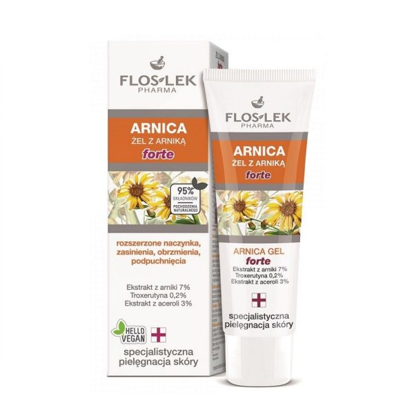 Arnica żel z arniką forte na rozszerzone naczynka zasinienia obrzmienia i podpuchnięcia 50ml Online Hot Sale