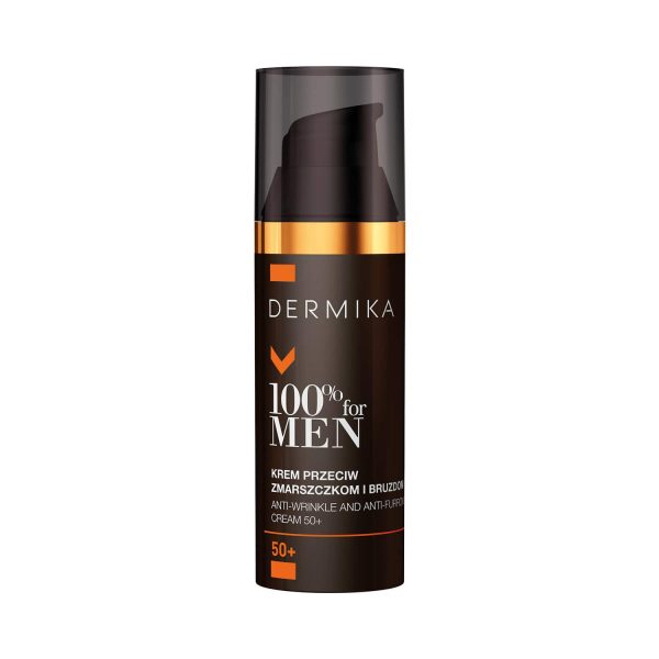 100% for Men Cream 50+ krem przeciw zmarszczkom i bruzdom na dzień i na noc 50ml Hot on Sale