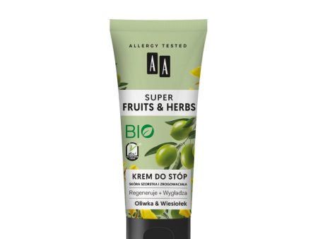 Super Fruits & Herbs krem do stóp Oliwka i Wiesiołek 75ml Online Sale