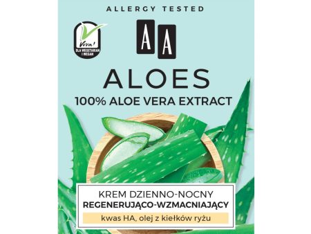 Aloes 100% Aloe Vera Extract krem dzienno-nocny regenerująco-wzmacniający 50ml Online now