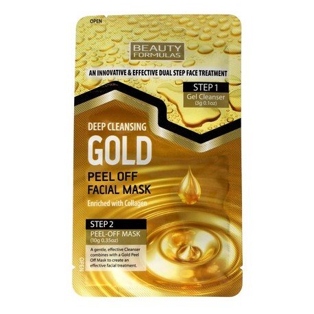 Gold Peel-Off Facial Mask głęboko oczyszczająca złota maseczka do twarzy z kolagenem 3g+10g Online Sale