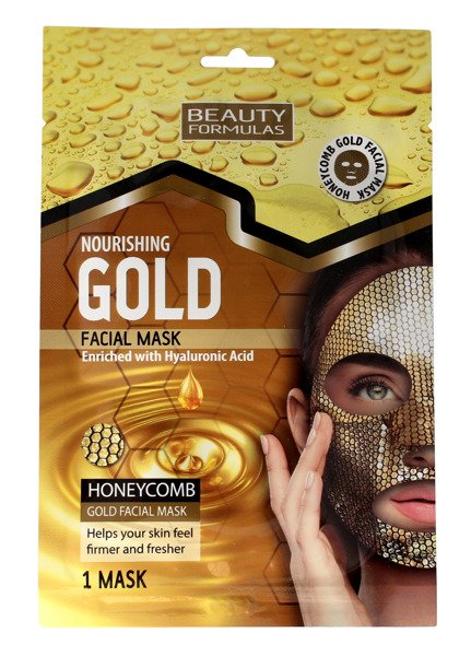 Gold Facial Mask złota maseczka odżywcza w płachcie o strukturze plastra miodu 1szt. Cheap