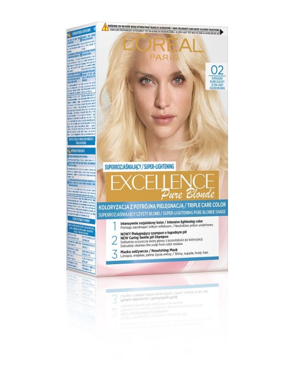 Excellence Pure Blonde krem koloryzujący 02 Superjasny Blond Złocisty For Sale